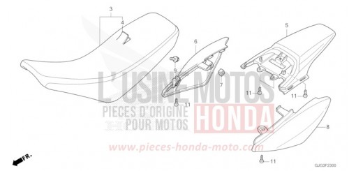 SIEGE/GARDE-BOUE ARRIERE CRF50FP de 2023